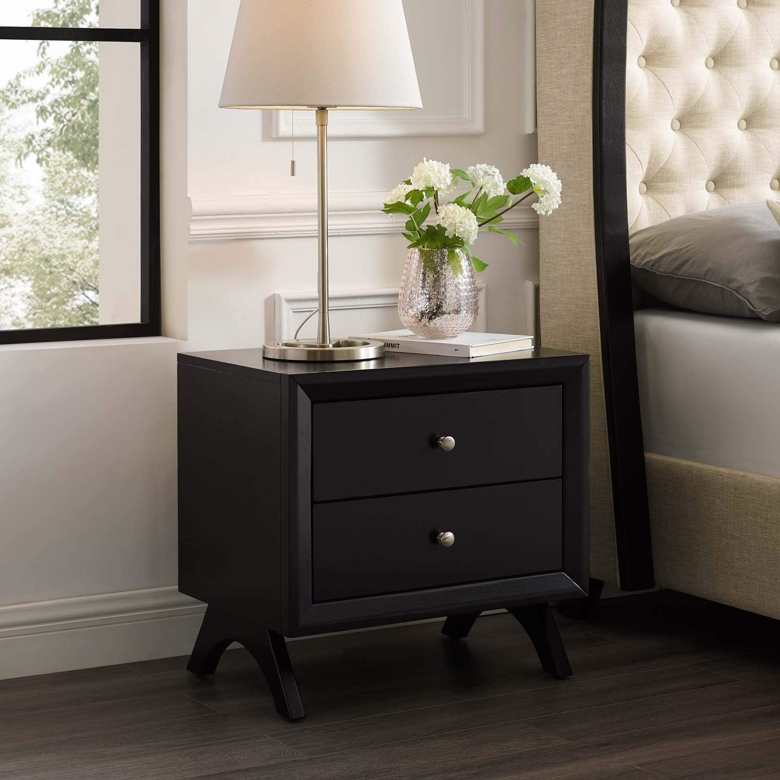 Modway Providence Nightstand Or End Table, Cappuccino